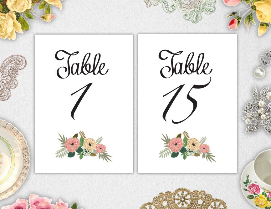 printable table numbers 1 30 instant download 5x7
