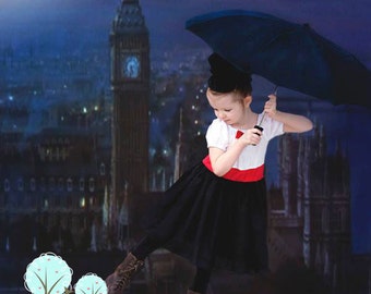 Mary Poppins Costume Dress, School Play, Pretend, Dress-up, Photo Shoot, Birthday Party, Recita, Disney Vacation