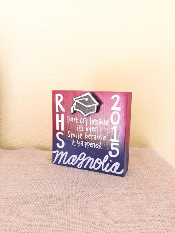 Personalized Graduation Gift Wood Block Shelf Sitter