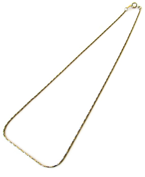 18k White Gold Plated Serpentine Snake Chain with Clasp, 16 Inch ...