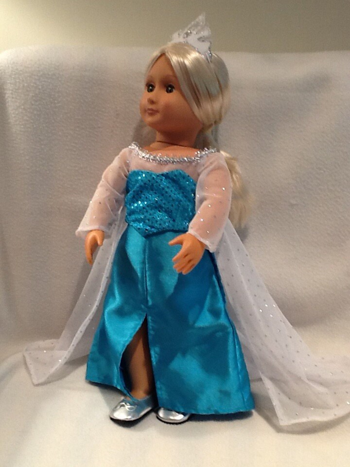 elsa costume for 18 inch doll