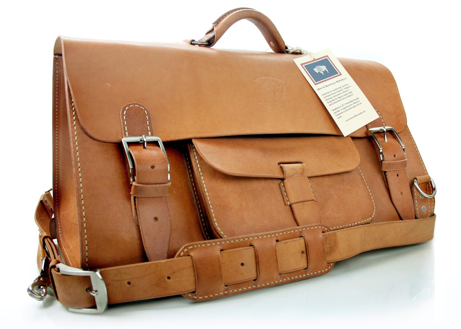 rustic leather duffle bag