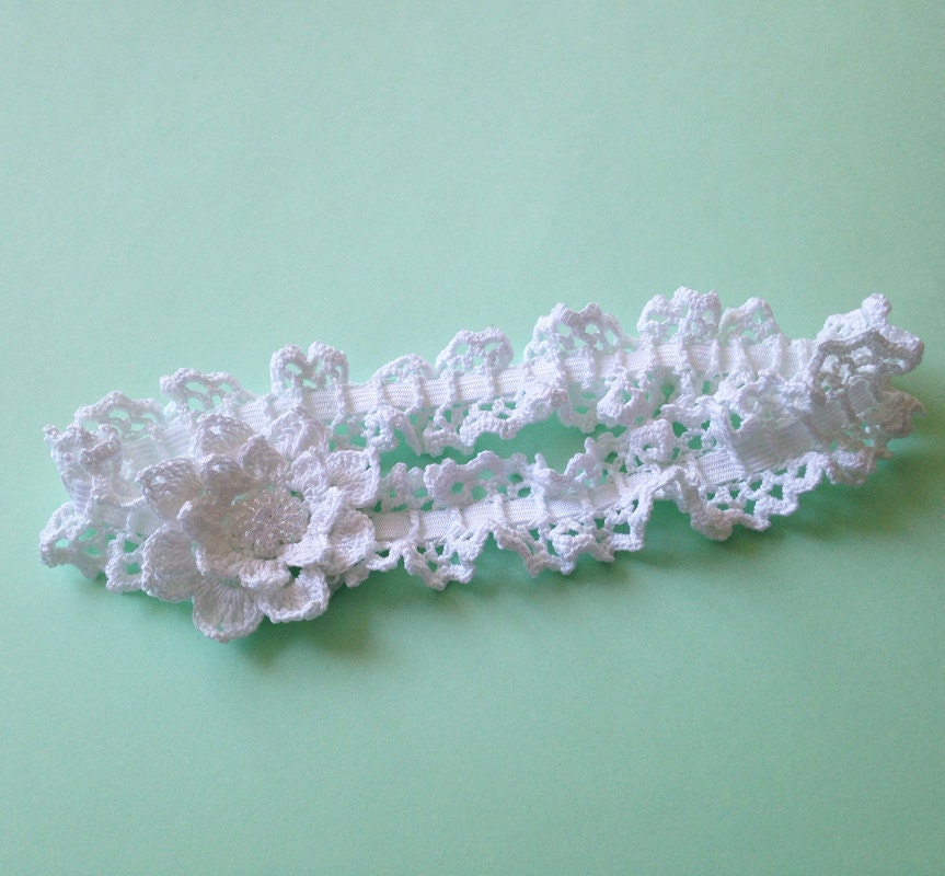 baptism gifts crochet crochet baby fancyloopslj White baptism christening headband by