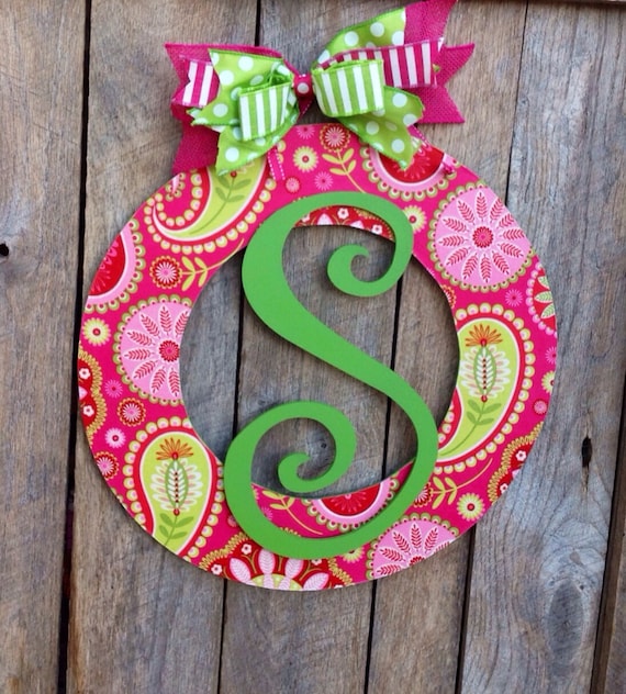 Personalized Door Wreath Wood Wreath Home Decor by TheRedWoodBarn