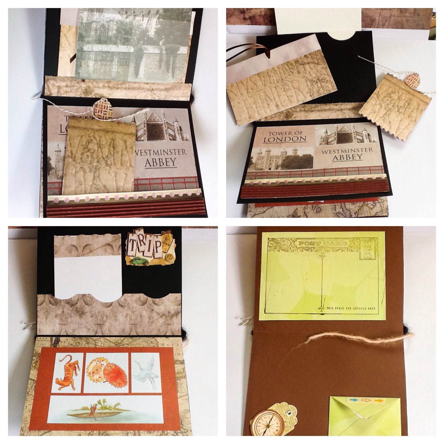 Handmade Photo book Mini Travel book Mini scrabook