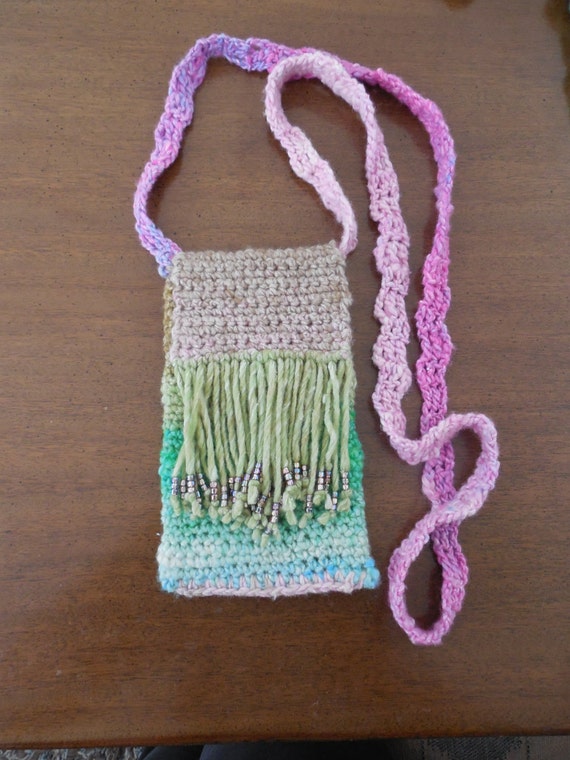 beaded cell phone purse