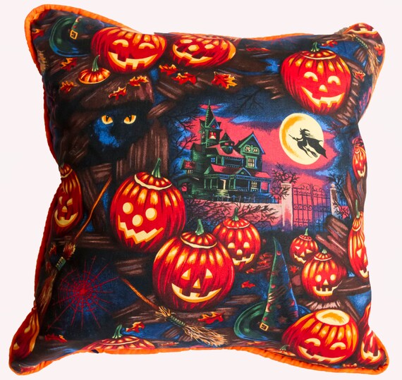 Items similar to Halloween 17 X 17 decorative throw pillow with insert