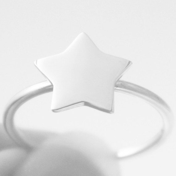 Sterling Silver Star Intention Ring, Stacking ring, Statement ring ...