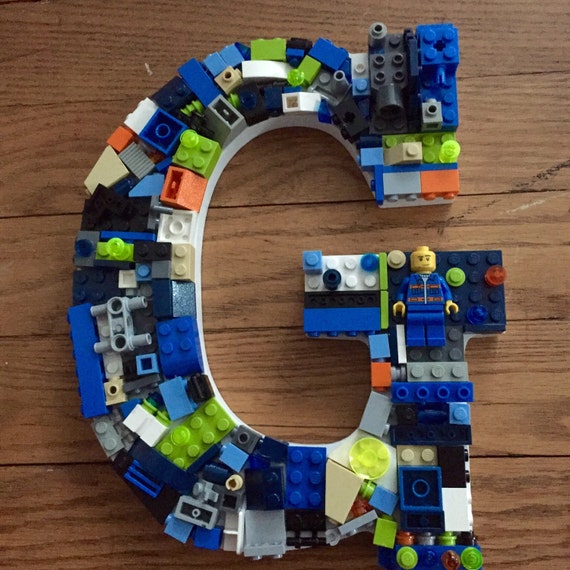 Items similar to Custom wall letter , G, toy bricks, alphabet letters