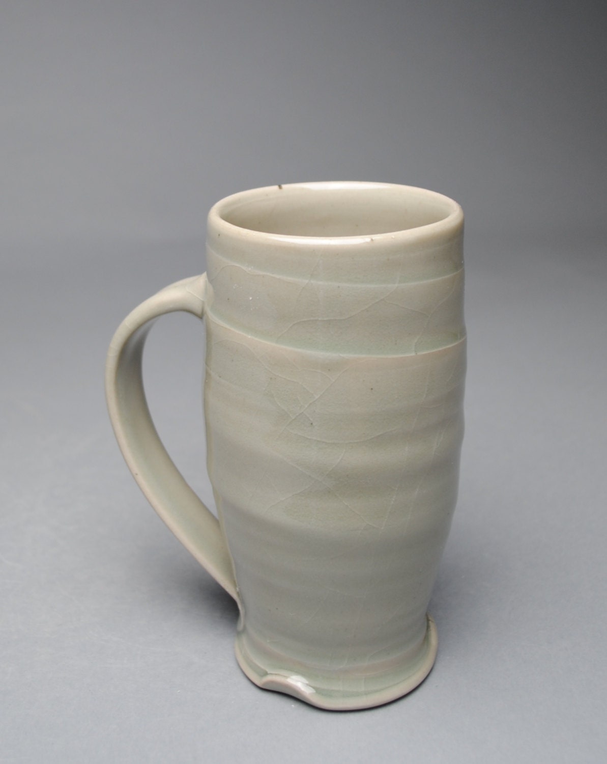 Clay Mug Beer Stein Celadon Green B22