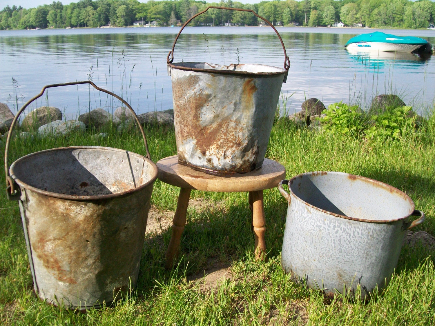 rustic buckets