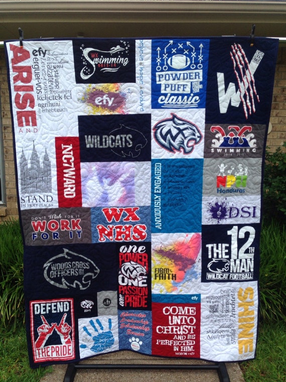 T Shirt Puzzle Design Quilt Memory Quilt Custom Order Quilt