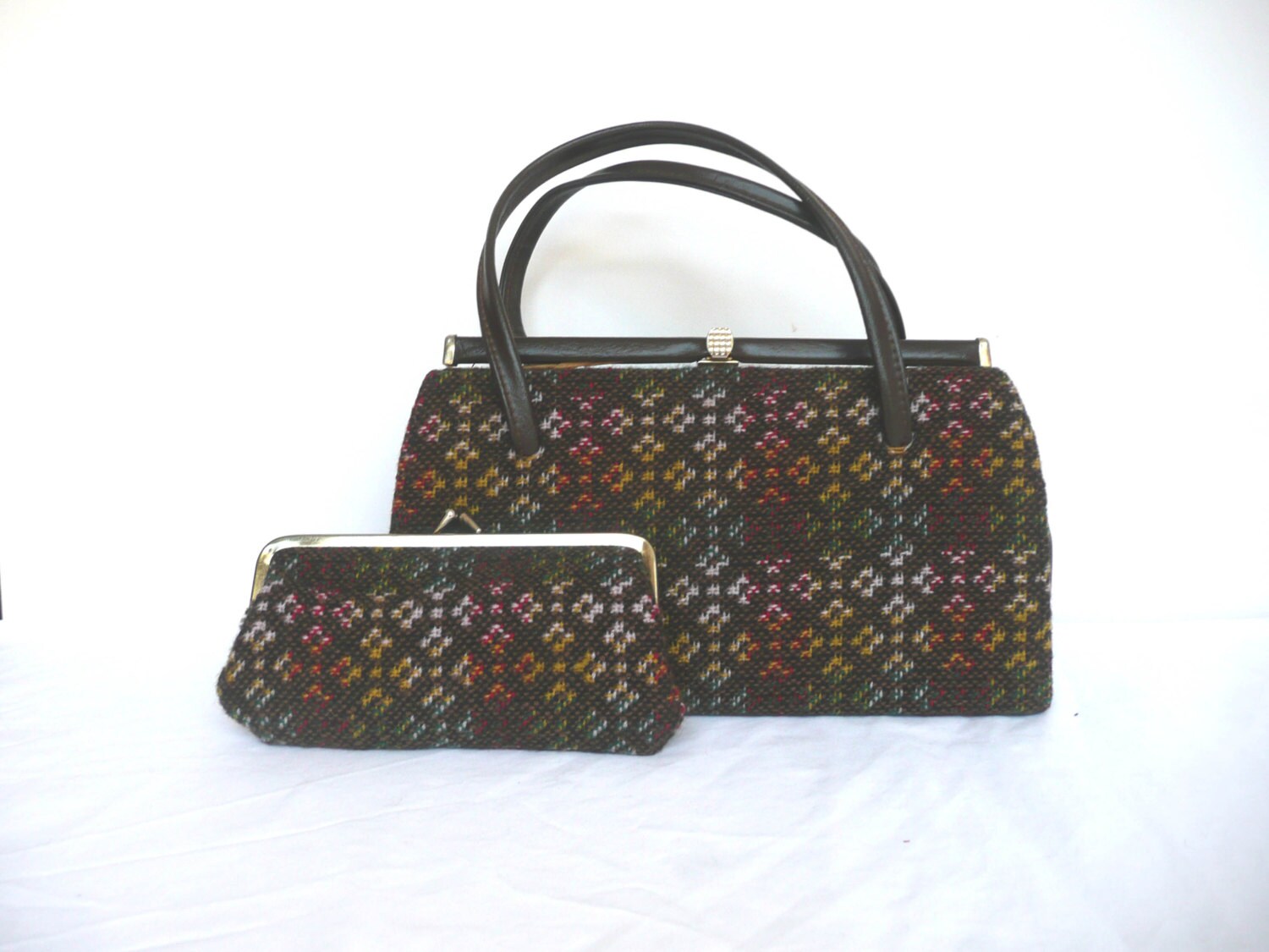 Welsh wool handbag welsh wool purse Welsh tapestry purse