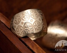 DISCOUNTED PRICE! SALE! Medieval Etched Brass Bracelet; Ornament Bracelet; Women's Bracelet