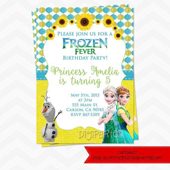 Frozen Fever Invitations