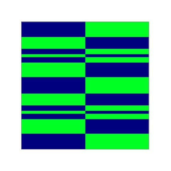 Lime Green and Navy Blue Canvas Art Print Geometric by XDDesigns