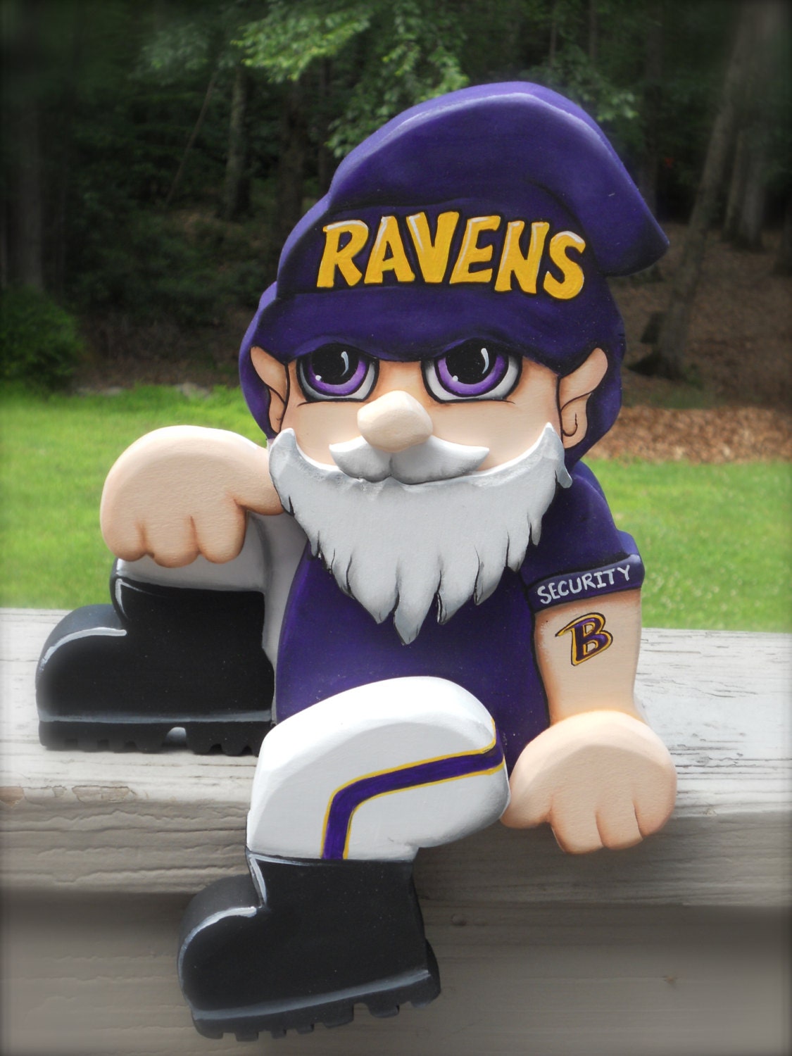 Baltimore Ravens funny gnome shelf sitter