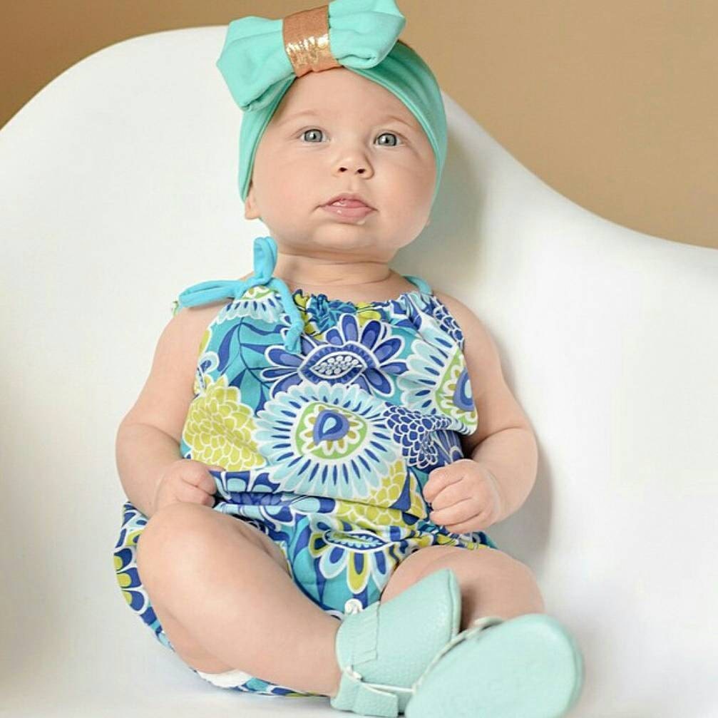 Baby Girl Sunsuit Romper / Girls Sunsuit / Baby Romper/ Girls