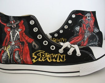 Batman/custom/converse/hand painted shoes/canvas by SUNFORESTSEA