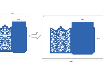 Download digital.SVG file VERSAL laser cut ENVELOPE for cutting