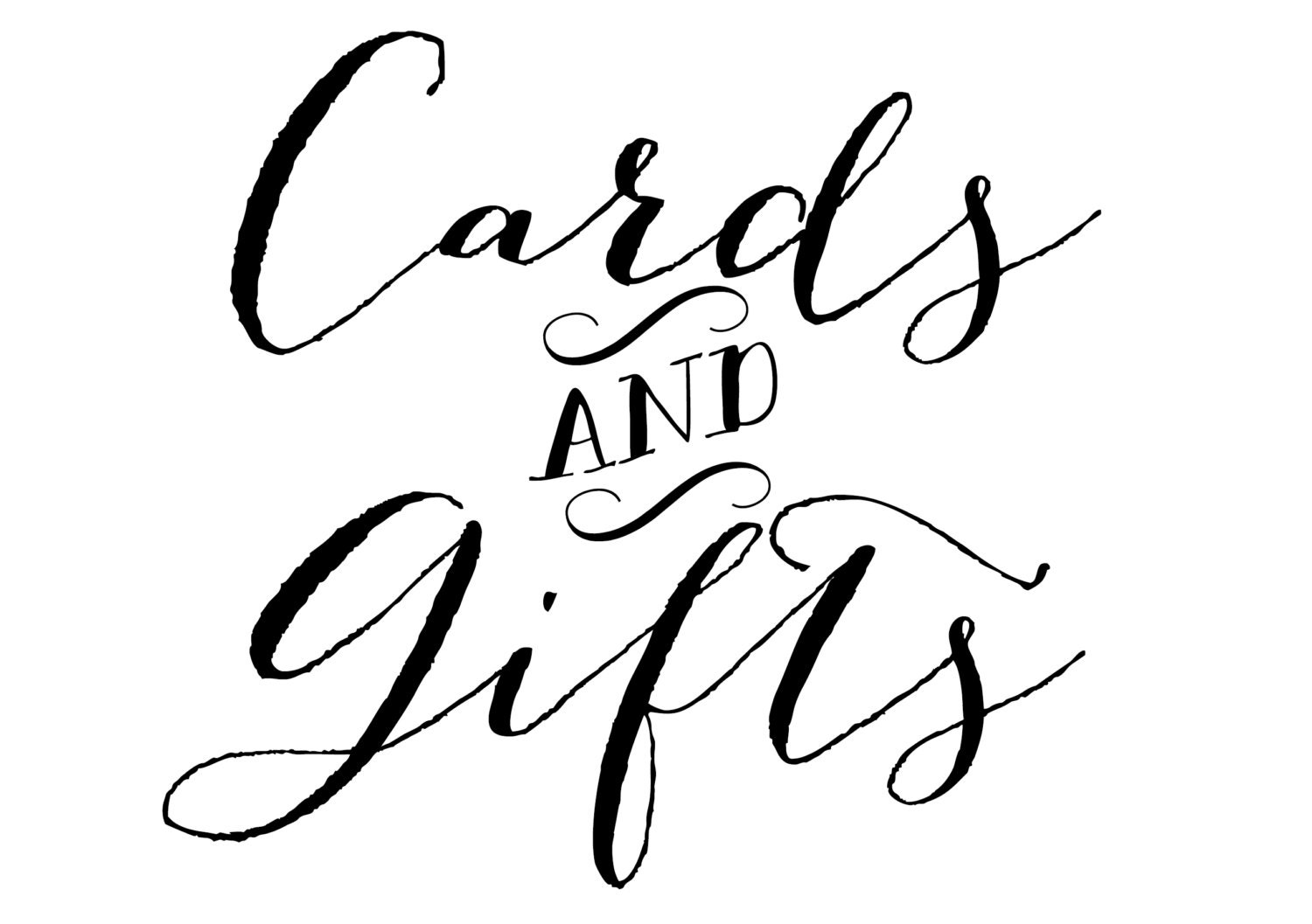 Printable Cards and Gifts Sign Cards and Gifts Sign Wedding
