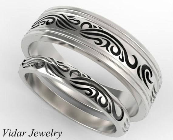 Simon G Engagement Rings 18k White Gold Tribal Wedding Band