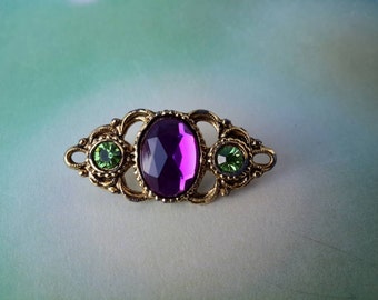 vintage brooch pin costume jewelry rhinestone