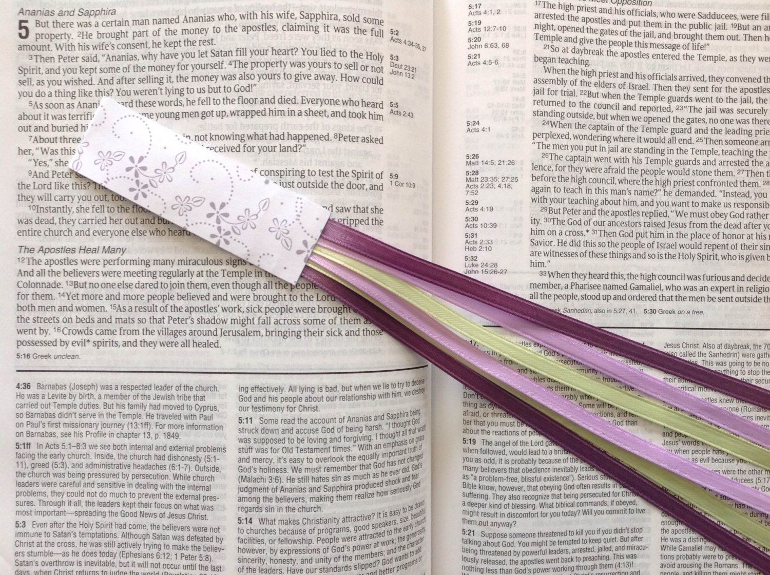 Bookmark ribbons multi page for Biblehymnal hardcover books