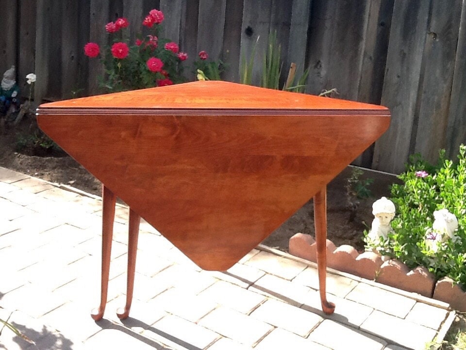 Mid Century Envelope Corner Drop Leaf Table Haute Juice