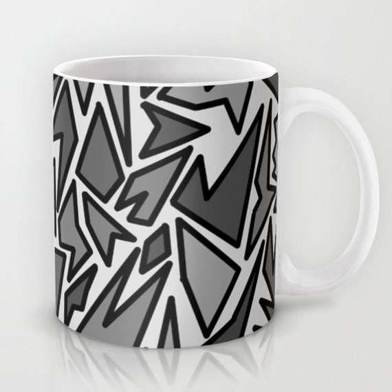 Abstract Art Coffee Mug Mug Original Art Black and Gray