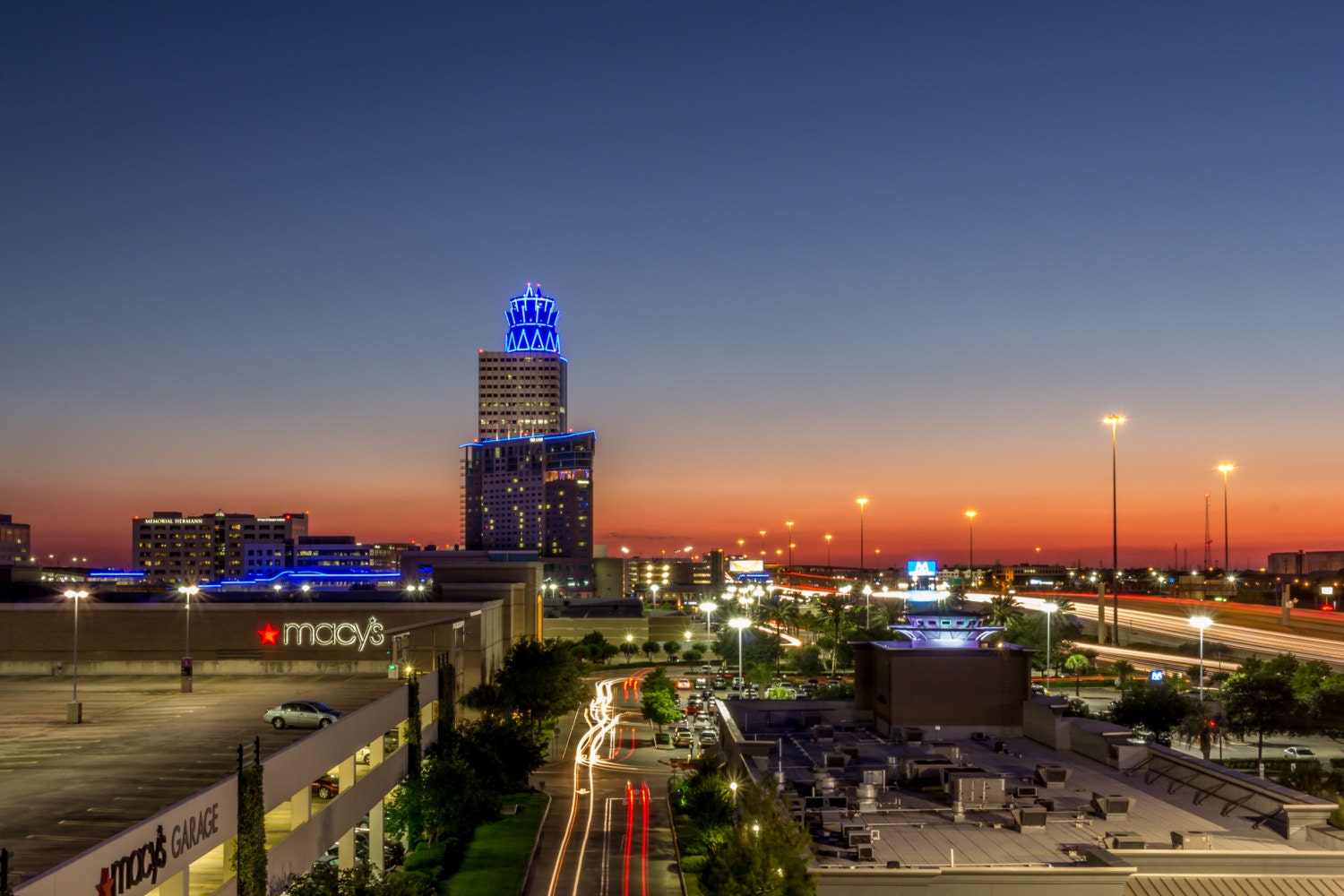 Sunset in Houston TX Interstate 10 Landscape Photography