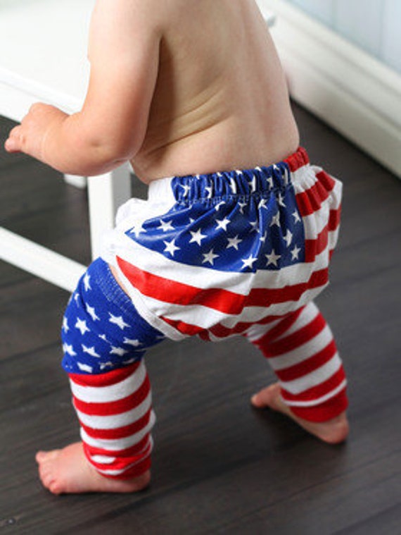ONE ONLY American flag diaper cover and leg warmers for your