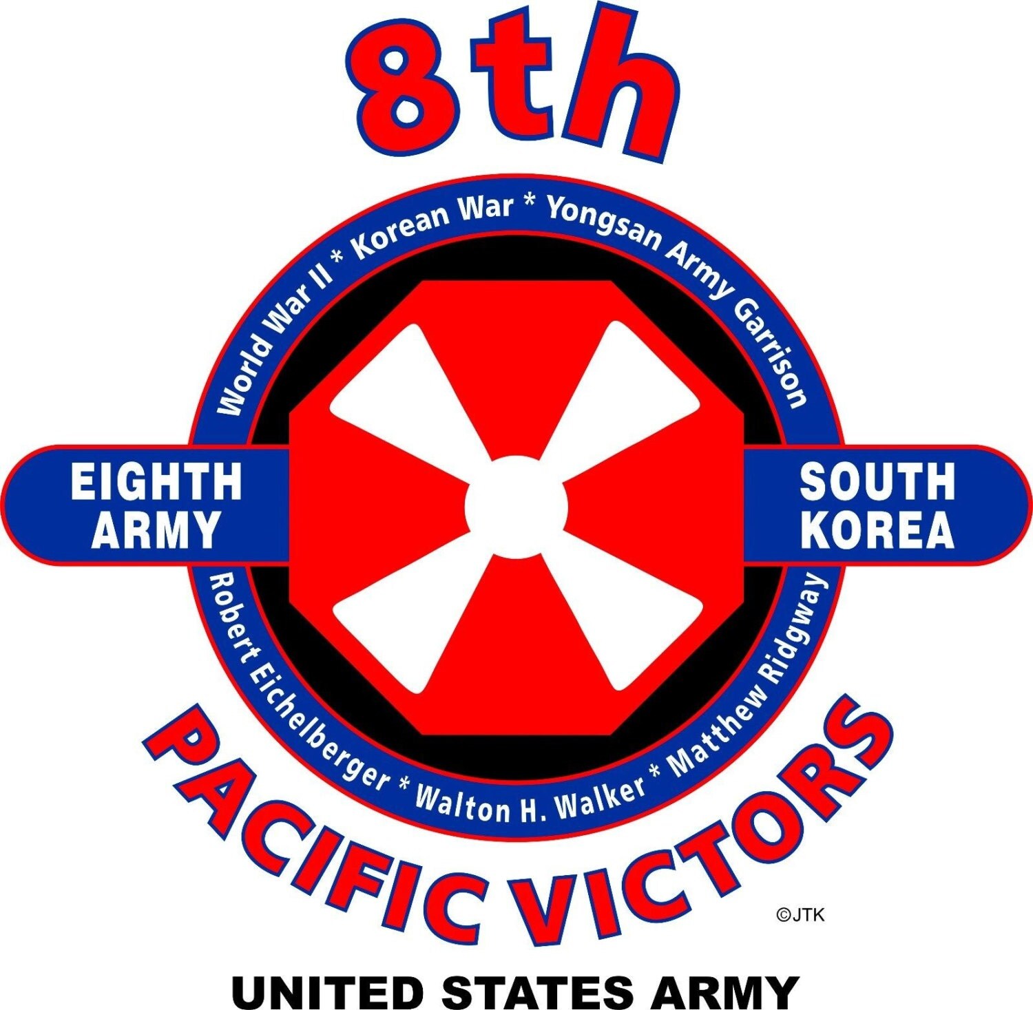 8th Army * South Korea * Pacific Victors U.S. Military Distressed ...