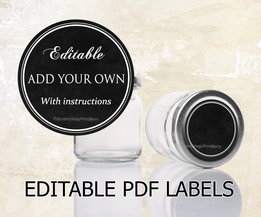 editable labels chalkboard labels for mason jars editable