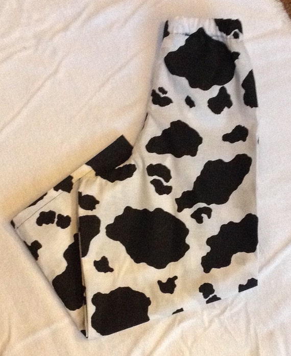 cow print pj pants