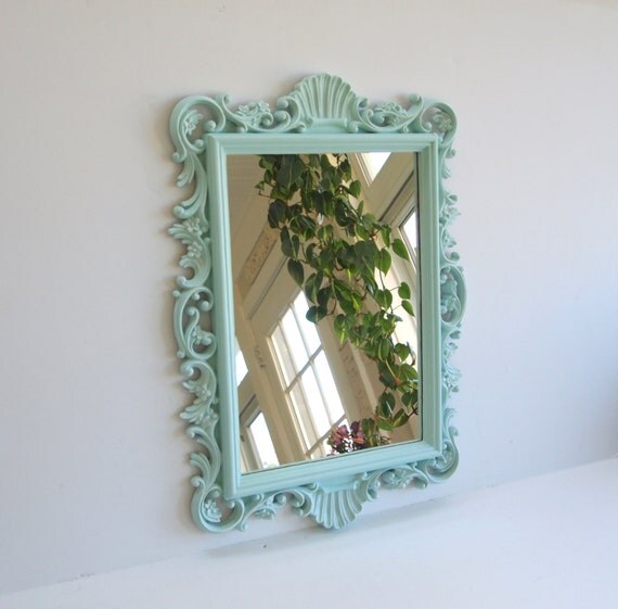 wall mirror vintage ornate shabby chic seafoam by wall mirror vintage ornate shabby chic seafoam by