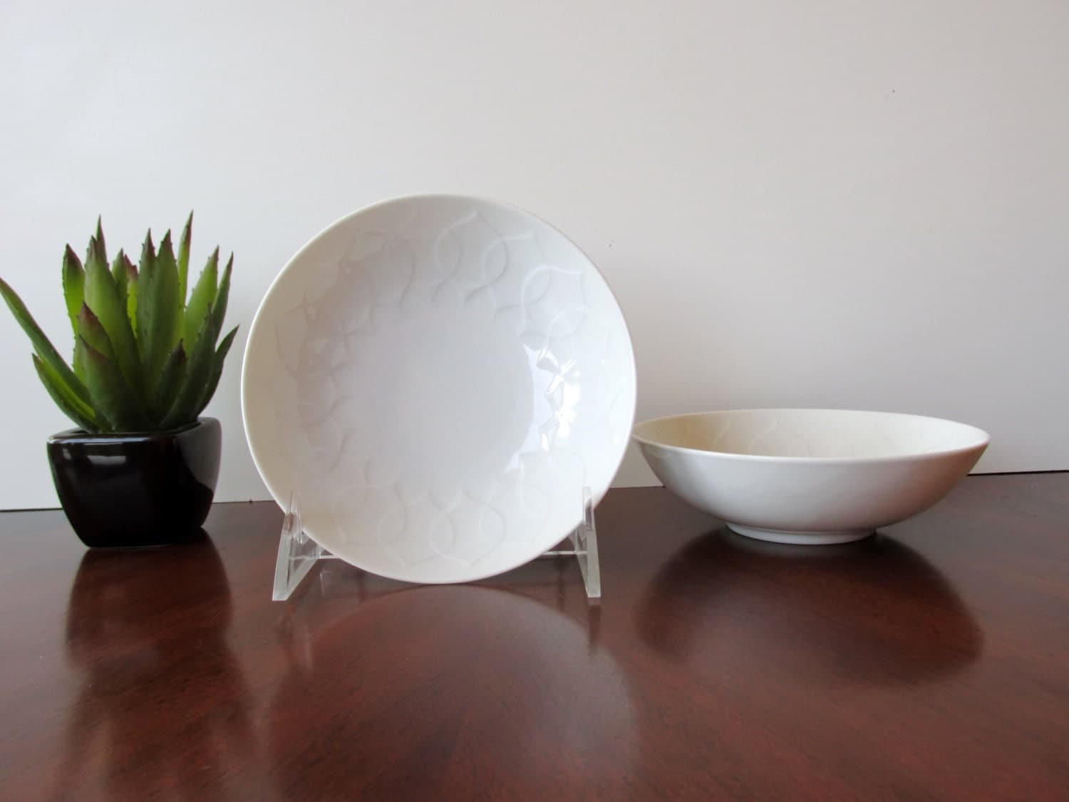 Vintage Rosenthal Germany Studio Line White Lotus Desert Bowls, Bjorn