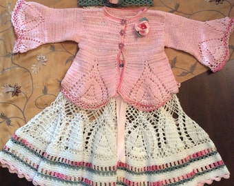spring flower bolero and hat crochet pattern baby bolero
