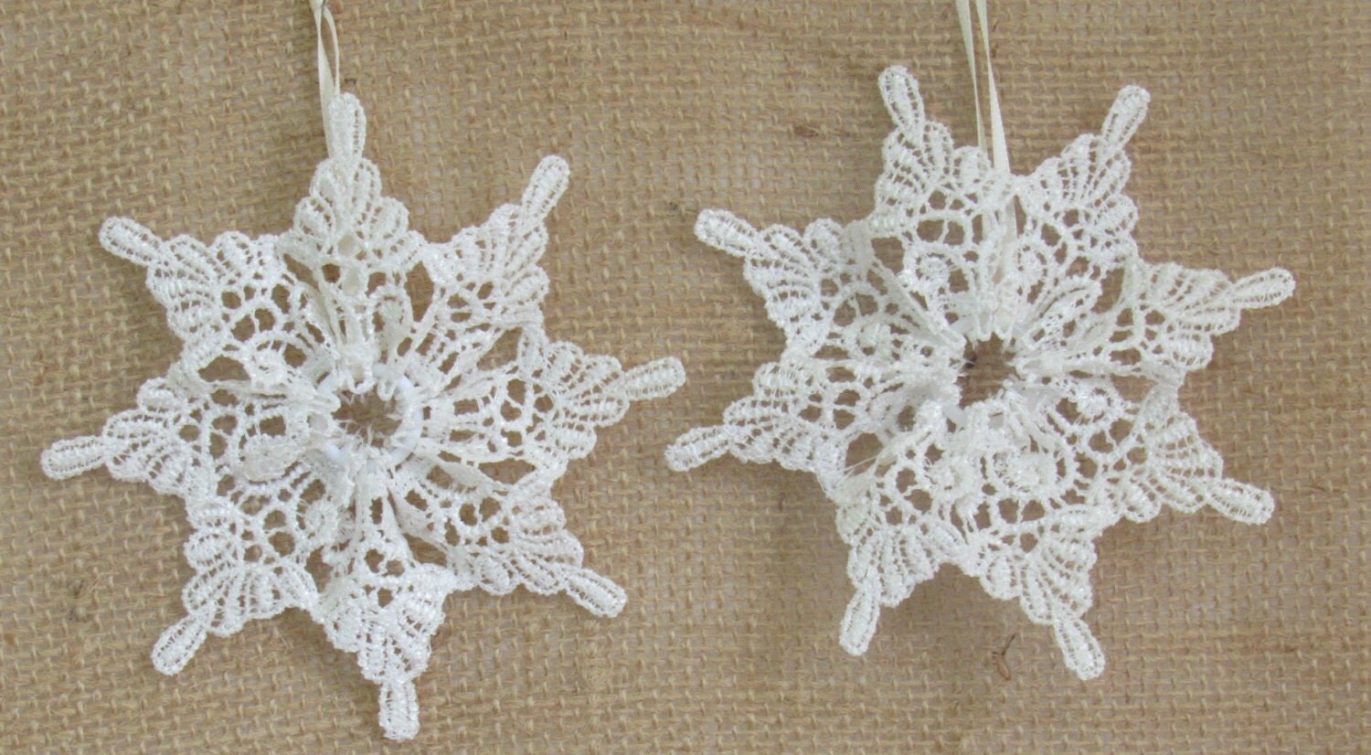 lace snowflake christmas tree ornaments lace ornament set lace snowflake christmas tree ornaments lace ornament set