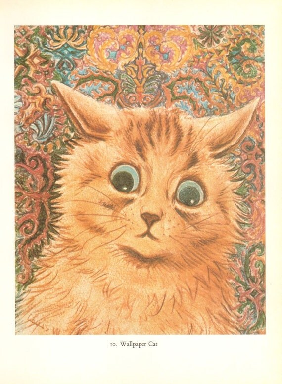 Cats Louis Wain Illustration Vintage Art Print