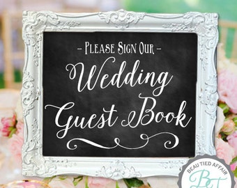 Wedding Guest Book DIGITAL PRINT • Please Sign Our Wedding Guest Book