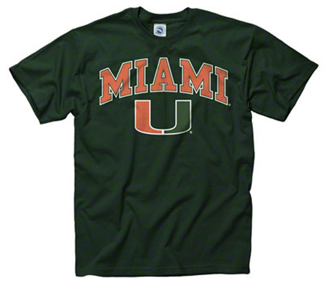 Miami Shirt T Shirt Hurricanes College University Apparel