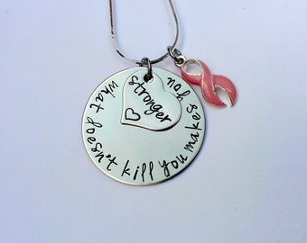 Awareness Ribbon necklace - cancer survivor gift - awareness ribbon jewellery - motivational gift - empowerment jewellery - survivor gift