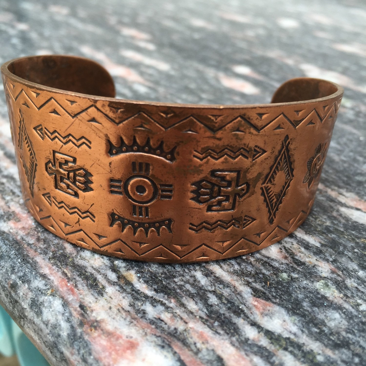Vintage Native American Indian Copper Bracelet