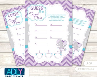 Dirty Diaper Nautical Baby Shower Game Printable for a