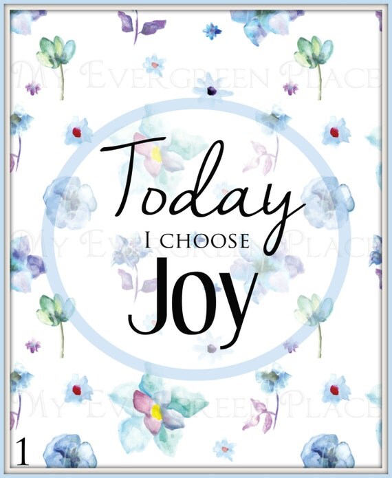 Wall Word Art Today I Choose Joy Digital by MyEvergreenPlace