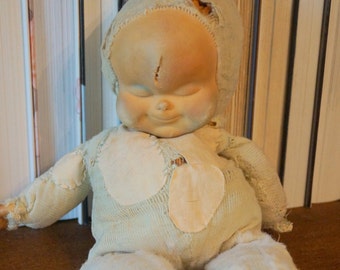 Vintage Plush Sleeping Doll