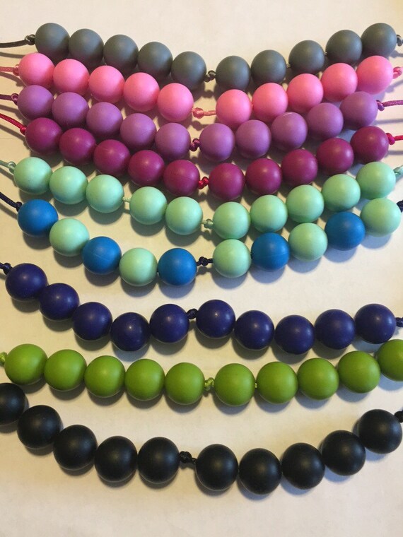 Silicone Bead Necklace Silicone Necklace by