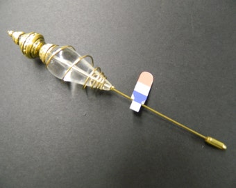 Vintage lucite hat pin stick made in France