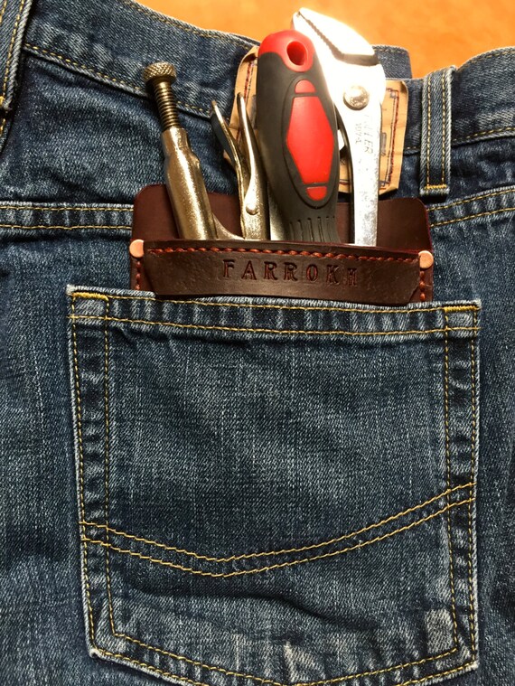 Customize your Leather Pocket Protector for pants lab by Manypawz